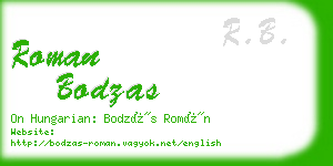 roman bodzas business card